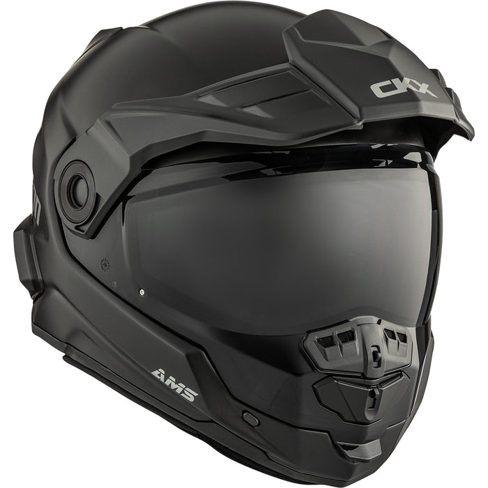 CKX Solid Mission AMS Full Face Helmet with Smoke Double Shield