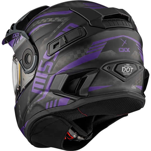 CKX Mission AMS Code Full-Face Carbon Fiber Helmet with Double Lens