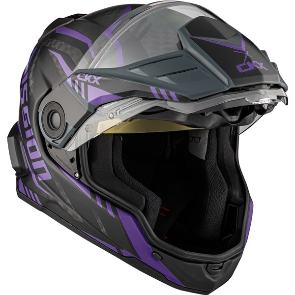 CKX Mission AMS Code Full-Face Carbon Fiber Helmet with Double Lens