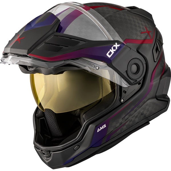 CKX Mission AMS Fury Full-Face Carbon Fiber Helmet with Electric Double Lens