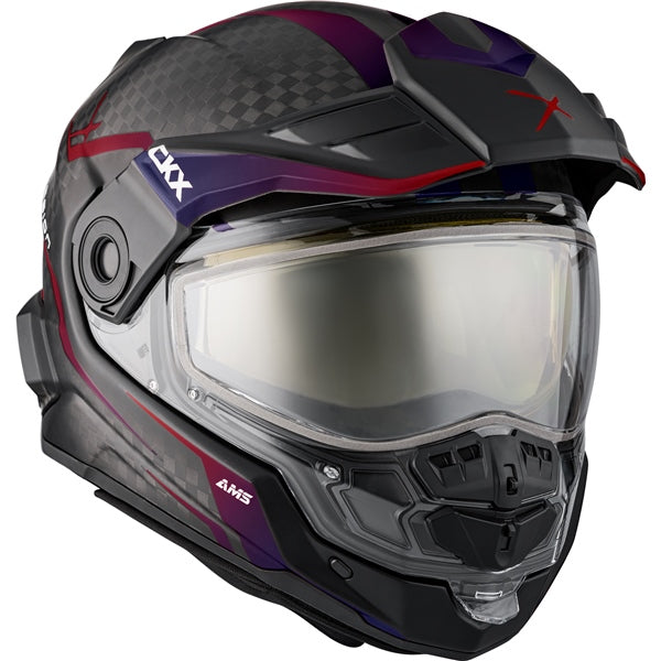 CKX Mission AMS Fury Full-Face Carbon Fiber Helmet with Electric Double Lens