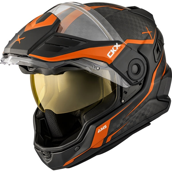 CKX Mission AMS Fury Full-Face Carbon Fiber Helmet with Double Lens