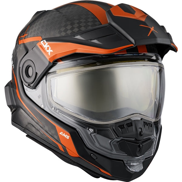 CKX Mission AMS Fury Full-Face Carbon Fiber Helmet with Double Lens