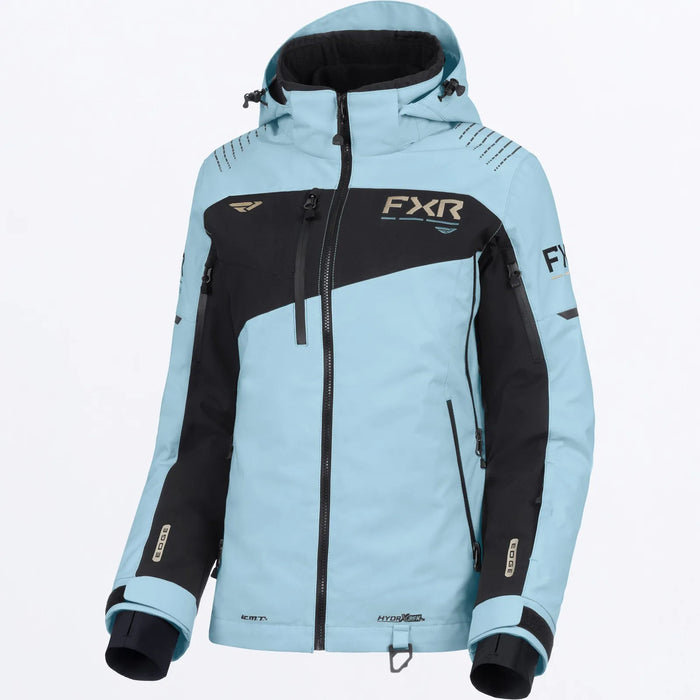 FXR Womens Edge 2-in-1 Jacket - Maui Blue/Black, front view