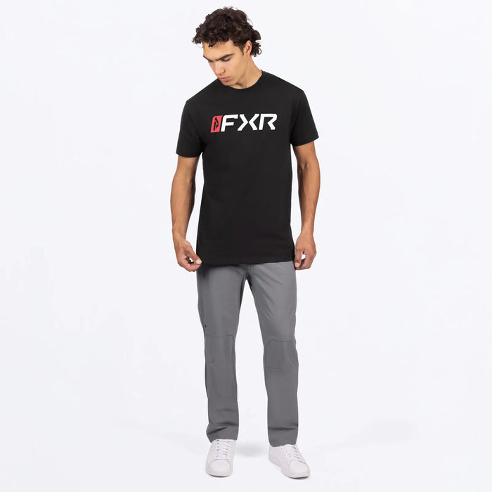 FXR Mens Mitered Premium T-Shirt - Black/Red, view 3