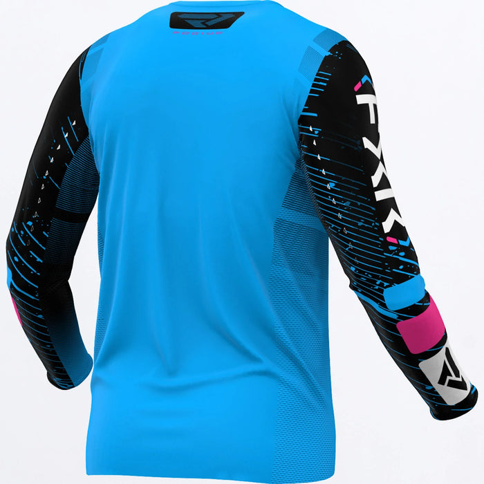 FXR Podium MX Jersey 2025 - Cyan/Black/Pink, view 2