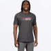 FXR Mens Rush Premium T-Shirt - Char Heather/Red, front view