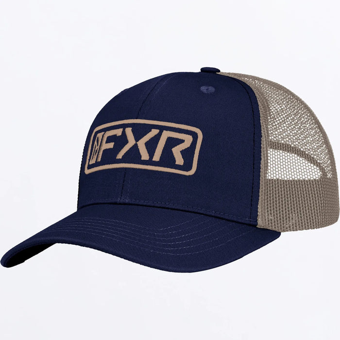 FXR Mitered Hat - Navy/Canvas, front view