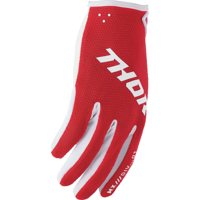 Thor Mens Ridemode Gloves - Red - Front