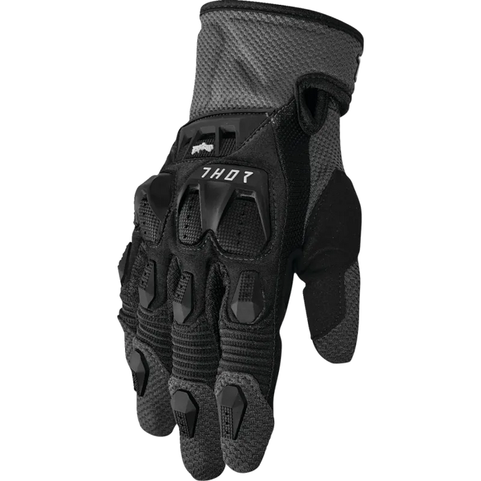 Thor Mens Terrain Gloves - Black/Charcoal - Front