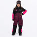 FXR Child Vertical Monosuit - Plum/Razz/Maui, front view