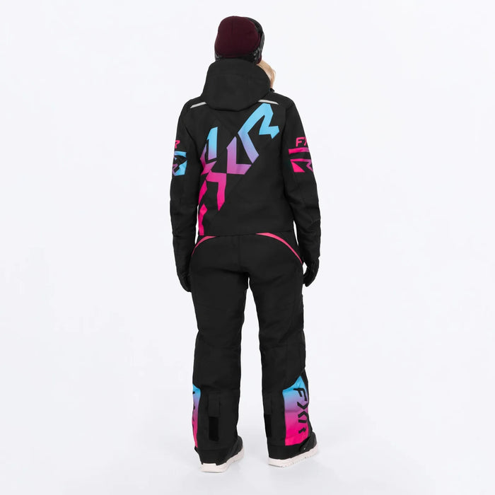 FXR Womens Cold Cross CX F.A.S.T. Monosuit - Black/Razz-Blue Fade, view 2