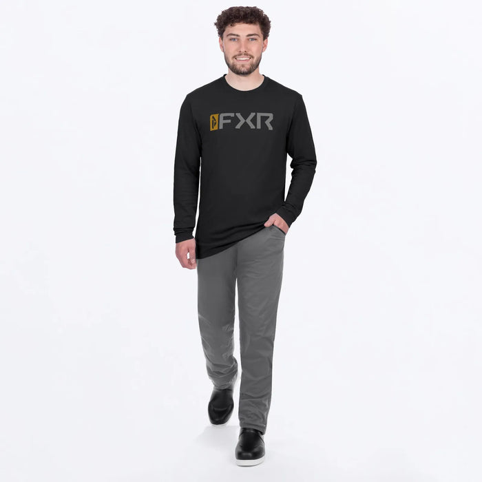 FXR Mens Mitered Premium Longsleeve - Black/Gold, view 3