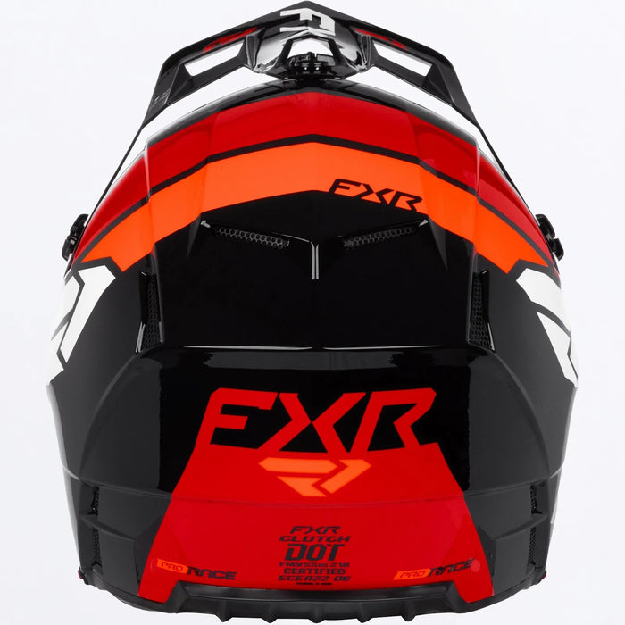 FXR Youth Clutch MX Helmet - Red/Orange, view 3