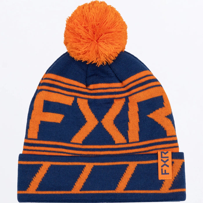 FXR Expedition Wool Beanie - Midnight/Orange, front view