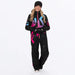 FXR Womens Cold Cross CX Lite Monosuit 2027 - Black/Razz-Blue Fade, front view