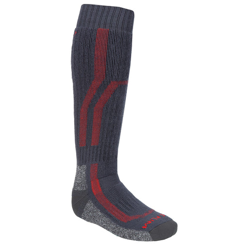 Klim Mens Aggressor Sock 3.0 - Asphalt - Fiery Red, front view