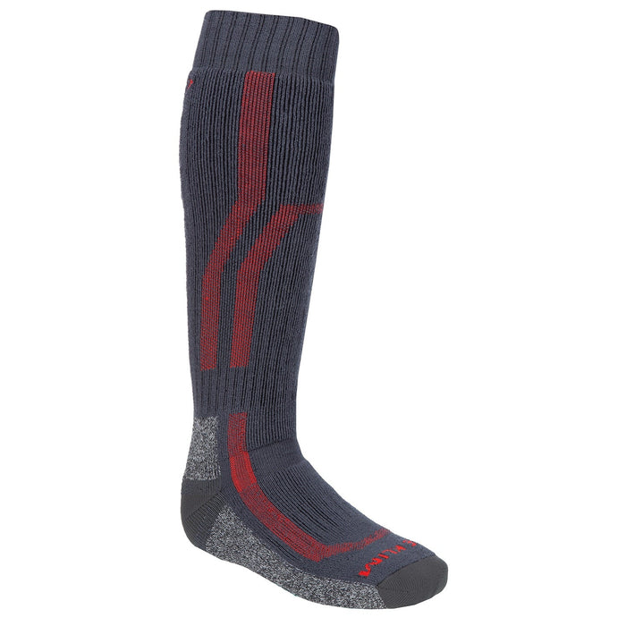 Klim Mens Aggressor Sock 3.0 - Asphalt - Fiery Red, front view