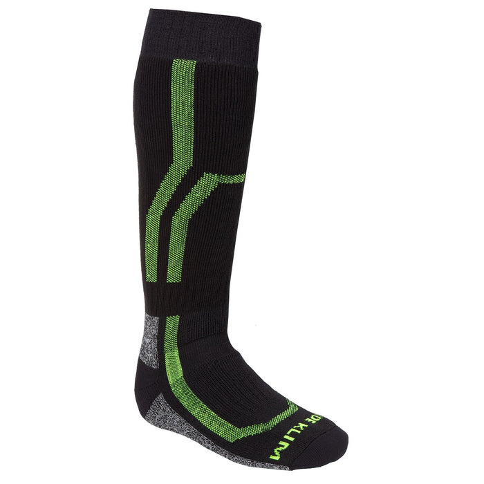 Klim Mens Aggressor Sock 3.0 - Black - Hi-Vis, front view