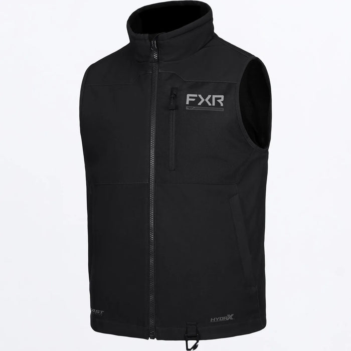 FXR Mens Evolution FX Tech Shell Vest - Black, front view