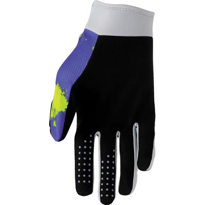 Thor Mens Launchmode Gloves - Gray/Acid - Back