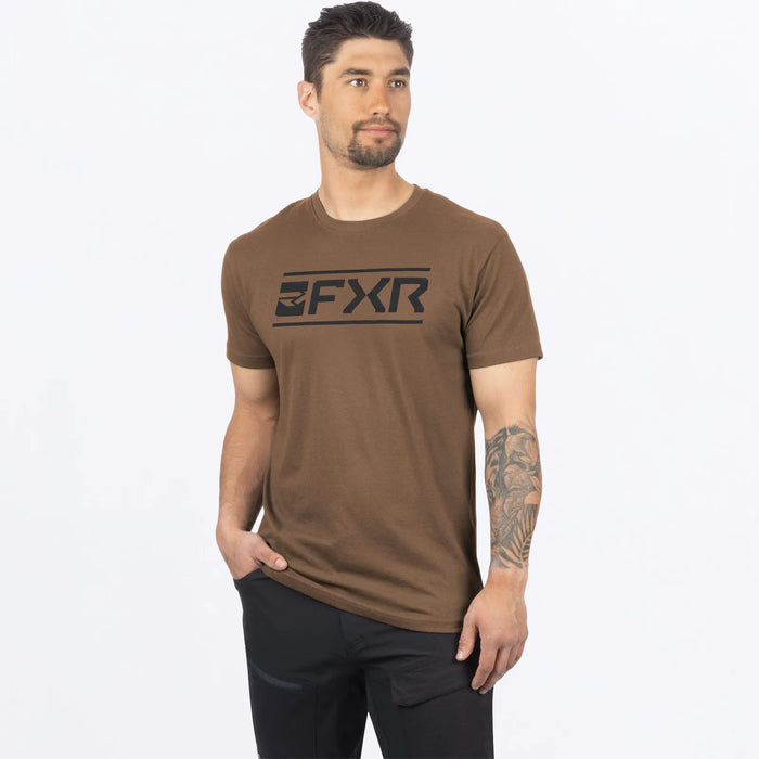 FXR Mens Victory Premium T-Shirt - Teak/Black, front view