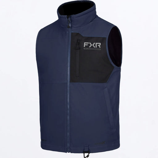 FXR Mens Evolution FX Tech Shell Vest - Midnight/Black, front view