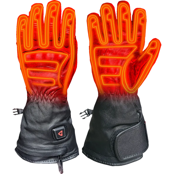 Gerbing Mens 7V Hard Knuckle Battery Heated Gloves - Black - Front