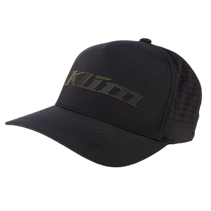 Klim Mens Performance Klim Corp Hat - Black - Vibrant Yellow, front view