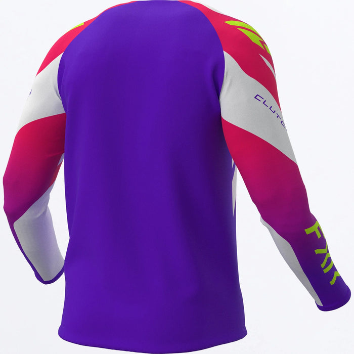 FXR Kids Clutch MX Jersey 2027 - Purple/Razz/White, view 2