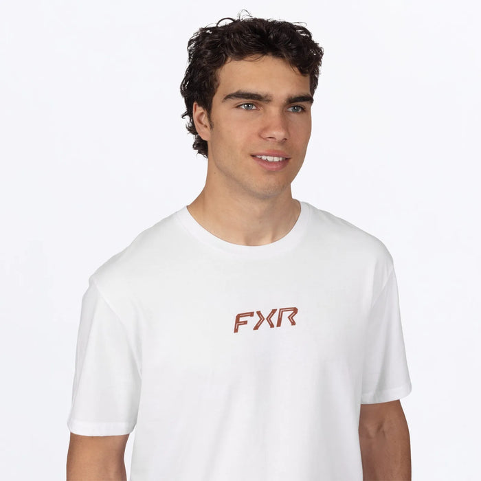 FXR Mens Pedigree Premium T-Shirt - White/Kash, view 4