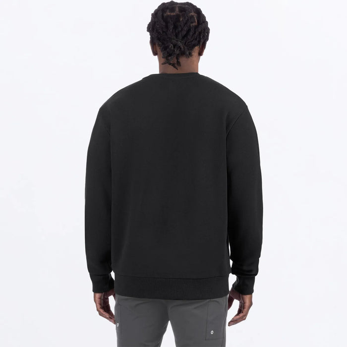 FXR Mens Mitered Cotton Crewneck Sweatshirt - Black Ops, view 2