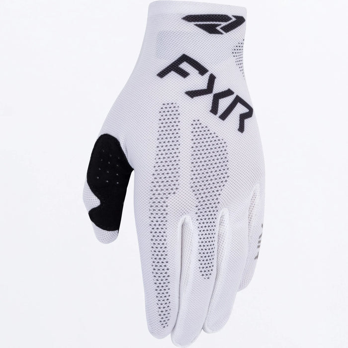 FXR Pro-Fit Air MX Glove 2025 - White/Black, front view