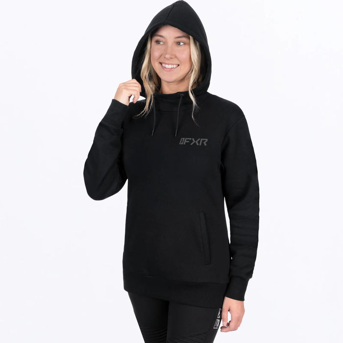FXR Womens Mitered Cotton Pullover Hoodie - Black Ops, view 4