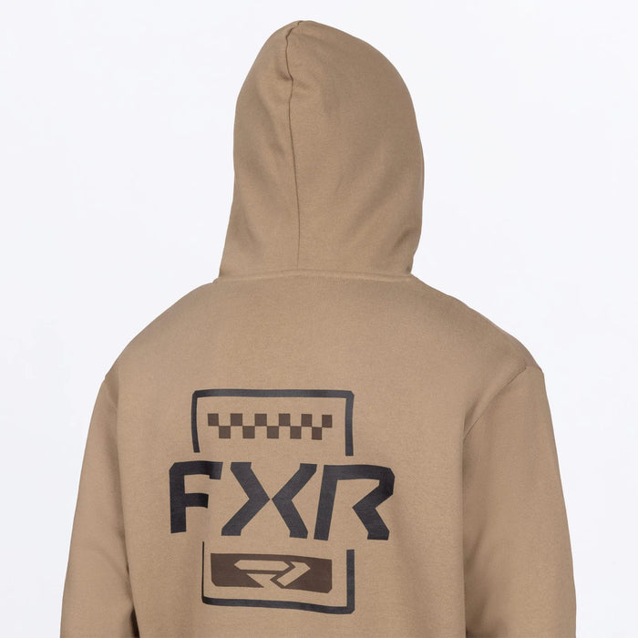 FXR Mens Mitered Cotton Pullover Hoodie - Canvas/Dark Cedar, view 4