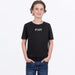 FXR Youth Pedigree Premium T-Shirt - Black/White, front view