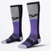 FXR Moto Sock - Purple/Black/Grey, front view