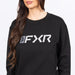 FXR Womens Mitered Cotton Crewneck Sweatshirt - Black/Grey, view 4
