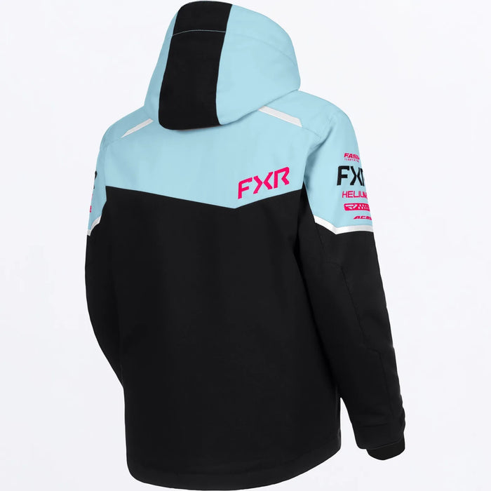 FXR Youth Helium Jacket 2027 - Black/Maui Blue/Razz, view 2