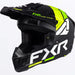 FXR Youth Clutch MX Helmet - HiVis/Lime, front view