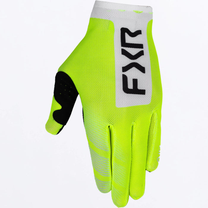 FXR Pro-Fit Air MX Glove 2026 - HiVis/White, front view