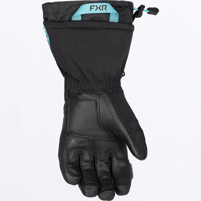FXR Womens Fusion Glove 2027 - Black/Maui Blue, view 2
