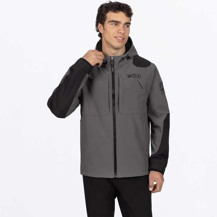 FXR Mens Stronghold Tech-Shell Jacket - Char/Black, view 2