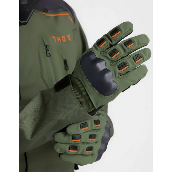 Thor Mens Range Gloves - Army/Orange - Other