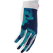 Thor Youth Launchmode Gloves - Bleach White/Aqua - Front