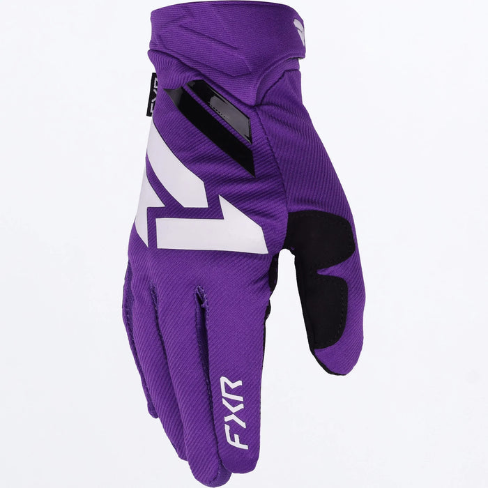 FXR Reflex MX Glove 2027 - Purple/White, front view