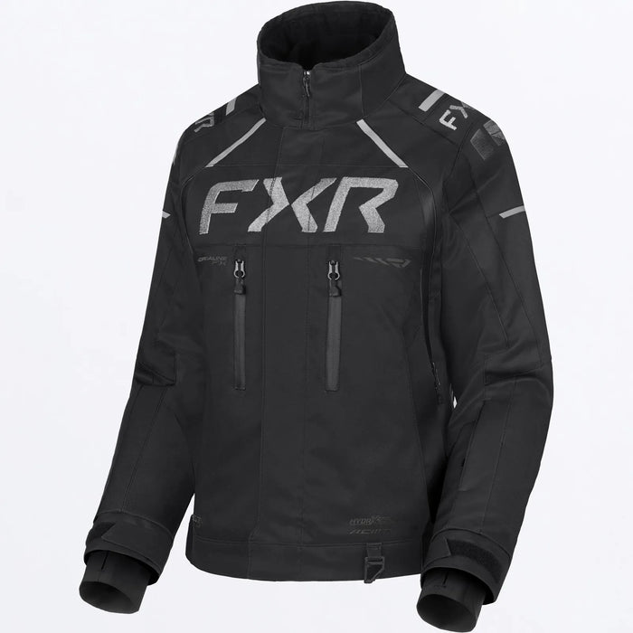 FXR Womens Adrenaline Jacket 2027 - Black/Silver, front view