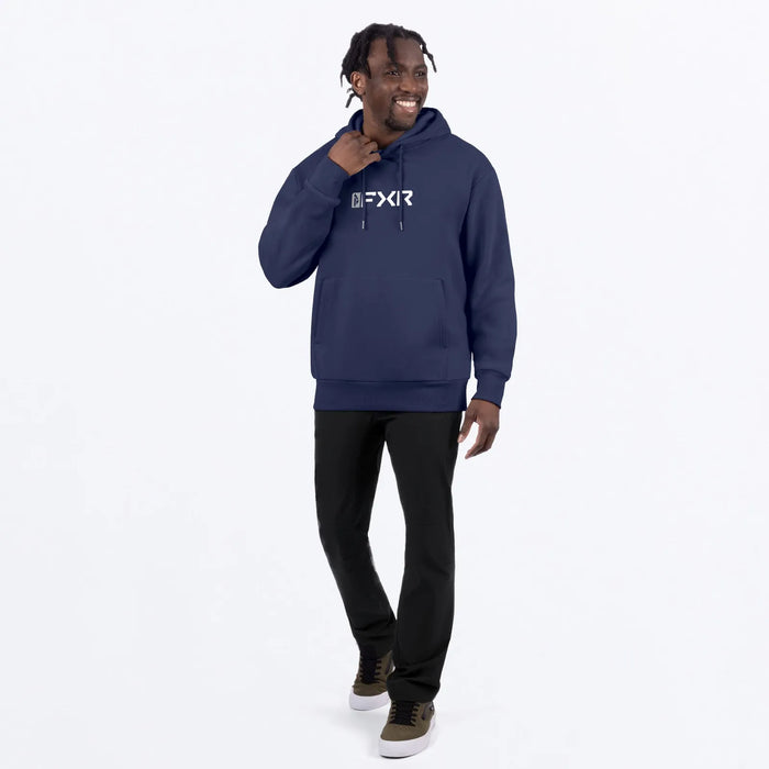 FXR Mens Mitered Cotton Pullover Hoodie - Midnight/Grey, view 4