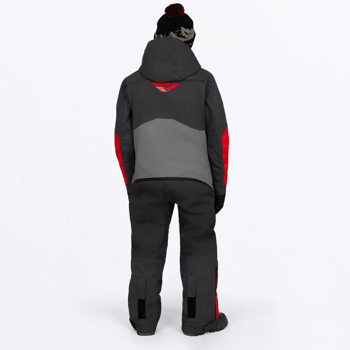 FXR Youth Vertical Monosuit - Ti/Asphalt/Red, view 2