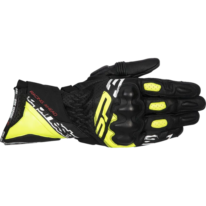 Alpinestars Mens SP-3 Gloves - Black/Fluo Yellow/White - Front
